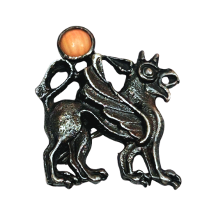 Srebrny Gryf z koralem